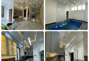 FOR SALE – 5BED FULLY DETACHED LUXURY TERRACE DUPLEX WITH POOL AND CNEMA AT CHEVRON 08084515746