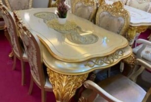 6 Seater Turkish Dining Elegance – Perfect for Family Meals (Call 08144280912)