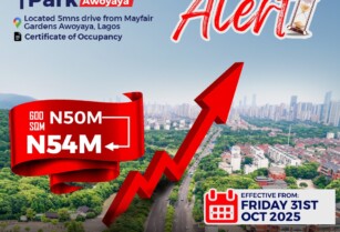 Price Increase Alert! Regent Park Awoyaya – Buy Now Before October 31st! (Call 07033751285)