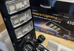 Smart Solar-Powered Security Street Light with Camera – Call 09115361820