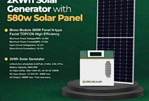 1000W Pure Sine Wave Solar Generator + 580W Panel – Call 09115361820